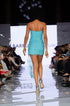 Strapless Lace Mini Dress with Sheer Asymmetric Overlay